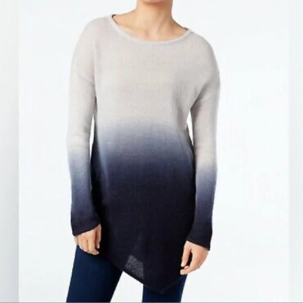 Two by Vince Camuto Blue Ombre Knit Sweater Size M